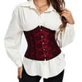 thumbnail image 6 of Corsets Waist Belt for Women 2022 Halloween Pirate Dress Up Tied Waspie Corset Lace-up Bustiers Corsets Goth Corset, 6 of 6