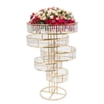 thumbnail image 3 of Dwellnix 5-Tier Crystal Wedding Flower Stand, Gold Iron and Acrylic,&nbsp; Freestanding Decoration for Weddings, Parties, and Special Events, 3 of 6