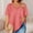 🔥 Hot Pink, variant on Sentmoon T Shirts for Women Woman Clothes Casual V Neck Collar Top Striped Unlined Print Oversized Short Sleeve Lightweight Trendy Relaxed Fit for Layering Daily Summer Wear Shirt Cloth
