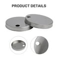 thumbnail image 5 of 60Mm Slim Stainless Steel Brushed Top Fix Toilet Base Hinge Fixture Cover, 5 of 9