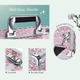 thumbnail image 3 of Estuche de tren de maquillaje Joligrace Professional de aluminio rosa, 3 of 7