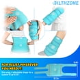 thumbnail image 4 of HLTHZONE Knee Ice Pack Wrap, Reusable Gel for Cold & Hot Therapy for Swelling & Arthritis, Full Coverage, One Size, Blue, 1 Pack, 4 of 13