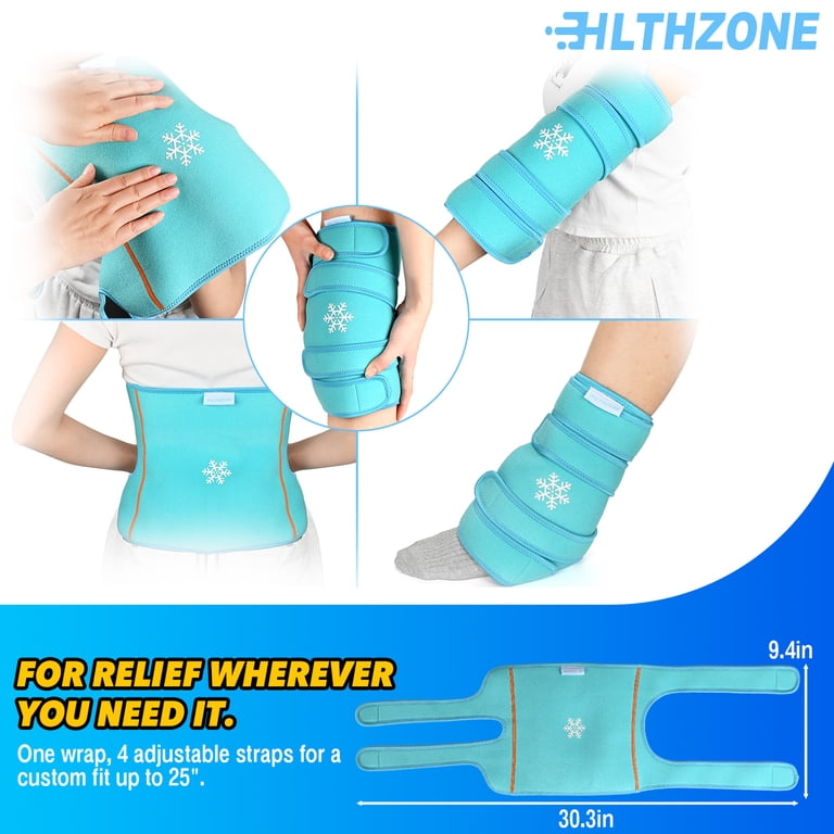 HLTHZONE Knee Ice Pack Wrap, Reusable Gel Therapy photo 4