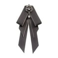thumbnail image 3 of Segolike Bow Tie for Women Bowknot Necktie Elegant Ribbon Women Vintage College Style Solid Color Bowties Brooch Pin for Gift Suit Shirt Work Gray, 3 of 8