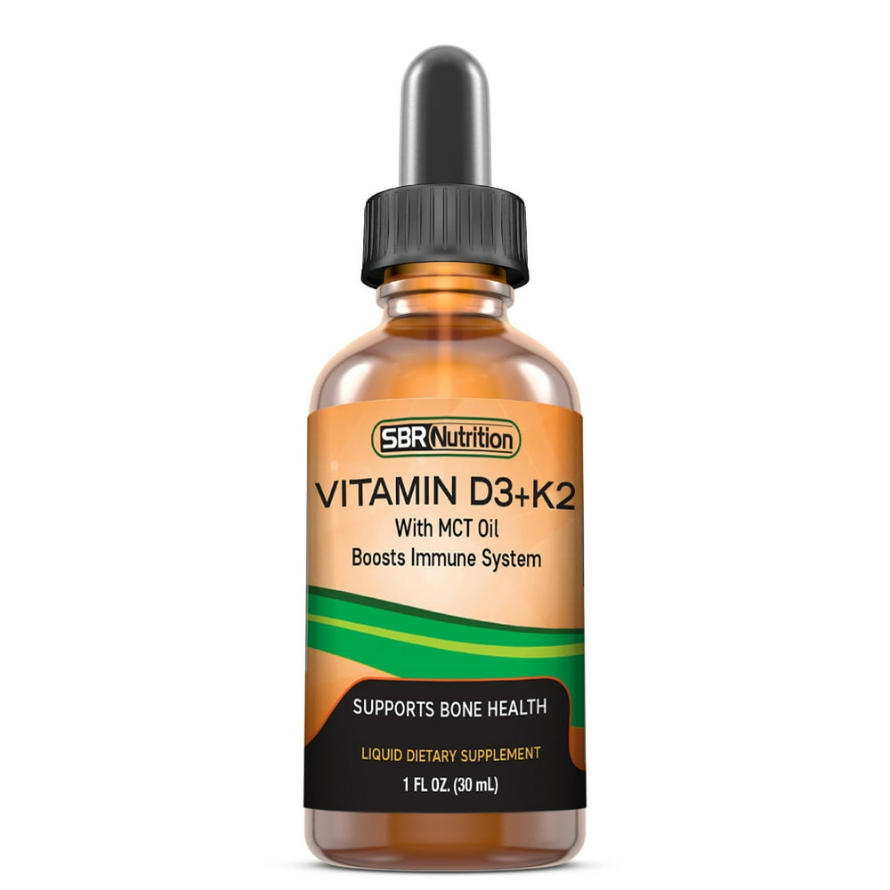 MAX ABSORPTION, Vitamin D3 + K2 (MK7) Sublingual Liquid Drops with MCT