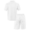 thumbnail image 5 of GERsome Men's 2 Piece Outfits Button Down Short Sleeve Tops and Elastic Waist Shorts Sets Casual Athletic Jogging Summer Tracksuits S-3XL, 5 of 6