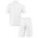 thumbnail image 3 of Pantalones de Carga con Cordón para Hombres, Verano Casual Color Sólido, Conjunto de Botones de Solapa de Manga Corta, 3 of 6