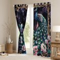 thumbnail image 3 of Castle Fairy Boys Girls Animal Peacock Curtains Pack of 2 (42x84 Each),Chic Floral Peony Curtains Blackout,Luxury Vintage Aesthetic Bedroom Curtains,Lightweight Room Decor, 3 of 6