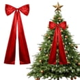 thumbnail image 2 of Bow Pendant, Red Christmas Tree Large Bow Velvet Holiday Decoration Perfect for Xmas Tree Top & Home Festive Decor, a Bow, 2 of 6