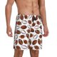 thumbnail image 2 of Balery Football Pantalones cortos de pijama de punto de algodón para hombre con cinturilla y bolsillos-Large, 2 of 6