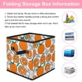 thumbnail image 3 of RATGDN Collapsible Fabric Cube Storage Bin with Double Handles for Living Room Bedroom Office Black - White Background Orange Simple, 3 of 7