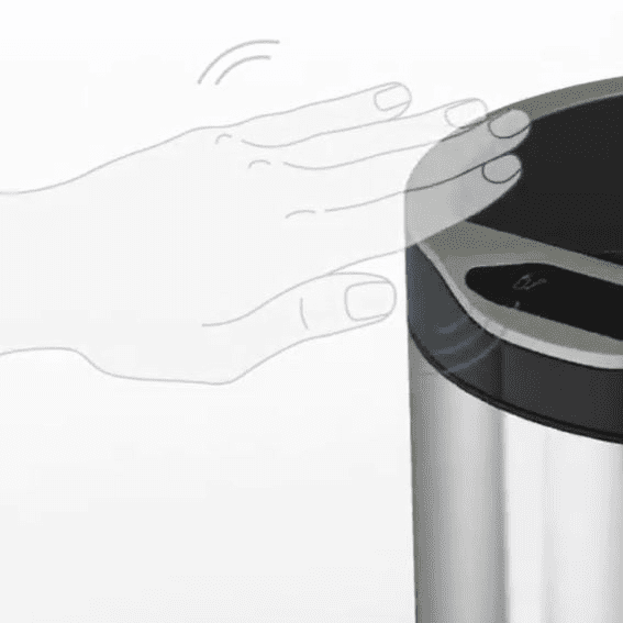 Eco Tech 3.1 Gal Stainless Steel Motion Sensor Kitchen Trash Can, Silver