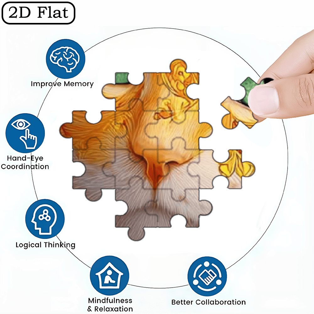1000pcs of Colorful and Creative Animal and Flower Jigsaw Puzzles for Home Decoration Perfect Gift for Adults Educational and Fun Interactive Jigsaw Games. 29.4*19.6in