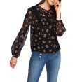 thumbnail image 3 of 1.STATE Womens Crochet Trim Pullover Blouse, Black, Medium, 3 of 3