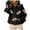 Black, variant on Towmus Womens Game Day Sweatshirts Football Sequin Hoodies Fall Outfits Long Sleeve Zipper Sweaters with Pocket