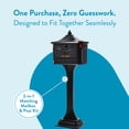 thumbnail image 3 of Architectural Mailboxes Pedestal Cast Aluminum, Large, Mailbox and Post Kit in Black, 3 of 13