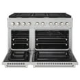 thumbnail image 2 of ZLINE 48 in. 6.7 cu. ft. Paramount Double Oven Dual Fuel Range with 8 Burner Gas Cooktop in DuraSnow Stainless Steel (SDRS-48), 2 of 8