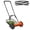 Orange-14 Inch, variant on Soonbuy 14 Inch 5-Blade Manual Push Reel Lawn Mower, 0.6-1.75in Adjustable Cutting Height Steel Walk-Behind Mower with Grass Catcher Bag & Sponge Grip