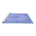 thumbnail image 2 of Ahgly Company Machine Washable Indoor Square Persian Blue Traditional Area Rugs, 3' Square, 2 of 4