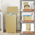 thumbnail image 6 of Trash Can Cabinet, 13 Gallon Kitchen Garbage Can, Wooden Recycling Trash Bin,  Proof Trash Can, Trash Cabinet with Lid for  Kitchen Bathroom, Yellow, 6 of 18