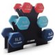 thumbnail image 1 of Set de Mancuernas HolaHatha 14,5 kg de Neopreno con Soporte Azul Rojo, 1 of 9