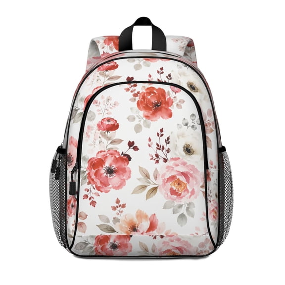 Lovely Floral Print Backpack Oxford Cloth Water Resistant School Travel