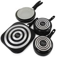 thumbnail image 2 of Gibson Home Gazebo Ceramic Nonstick Aluminum 11 Piece Cookware Set in Black, 2 of 5