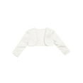 thumbnail image 3 of iEFiEL Kids Girls Long Sleeves Bolero Shrug 3D Flower Decation Shrug for Wedding Party, 3 of 6