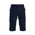 thumbnail image 6 of BiZtdJrK Mens Cargo Shorts Below Knee Length Casual Short Pants Summer Baggy Straight Leg Cropped Trousers with Pockets, Dark Blue, L, 6 of 10