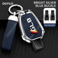 thumbnail image 4 of Zinc Alloy Leather Car Key Cover For Mercedes Benz GLB B 2/3 buttons AMG W177 W212 A B C E Class W176 GLC CLA Car Key Cover, 4 of 12