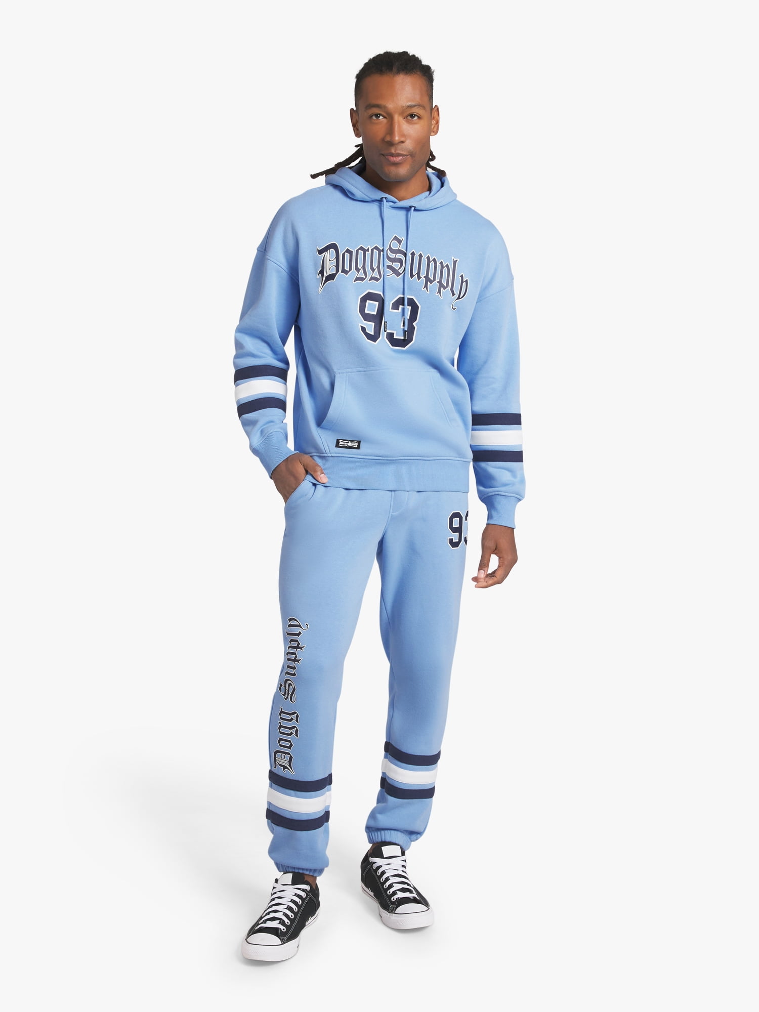 Dogg Supply by Snoop Dogg All-Gender Men's and Women's Varsity Fleece Hoodie, Sizes XS-3XL