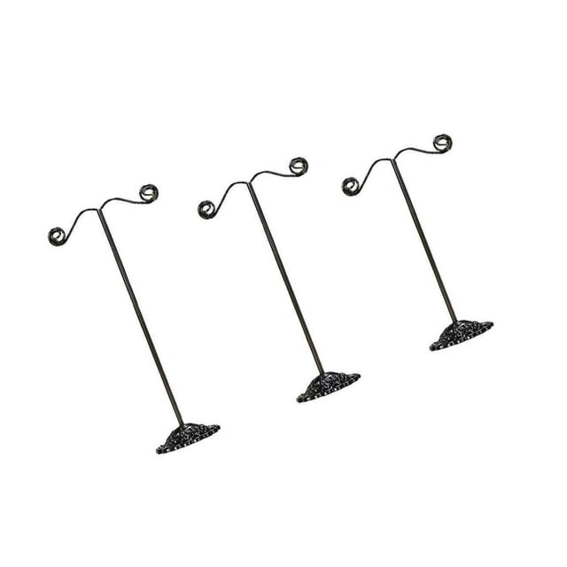 3x Iron T Bar Earring Necklace for show Jewelry Display Stand Rack Black-Circle