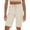 Beige, variant on Women's Casual Solid Color Shorts with Pockets, Elastic Drawstring Waist Comfortable Shorts, Polyester Fabric, Versatile for Everyday Wear Summer Outings Travel | UKHCCC,Army Green L