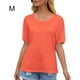 thumbnail image 1 of Camiseta de mujer de manga corta con cuello redondo Sexy Hollow Summer Top suelto, naranja, M kenally AP001234-10, 1 of 7