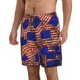 thumbnail image 2 of Fotbe Vintage USA Flag Trajes de Baño Estampados para Hombre, Shorts de Verano de Secado Rápido, Ropa de Playa, Bañadores-X-Large, 2 of 6