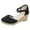 Black, variant on CAICJ98 Womens Sandals Women's Rivet Rhinestone Pearl Flat Sandals Slip on Memory Foam Sandals Open Toe Slide Sandals,Black