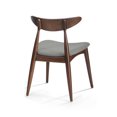 thumbnail image 4 of Noble House Branson Indoor Fabric Dining Chairs, Set of 2, Light Grey, Walnut, 4 of 9