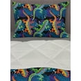thumbnail image 3 of Gecko Comforter & Sham Bedding Set, Exotic Colorful Lizards on Monstera Leaves Background Tropical Flora Fauna Pattern, 3 pcs Duvet Set Microfiber Filling Quilt, 5 Sizes, Multicolor, by Ambesonne, 3 of 4