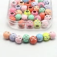 thumbnail image 3 of U8MO 200 Mixed Colour Acrylic Sparkling Silver Dot Barrel Pony Beads 8X7mm Kids Craft, 3 of 9