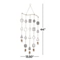 thumbnail image 4 of DecMode 44" Brown Metal Geometric Windchime with Glass Mirrors and Bells, 4 of 9