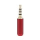 thumbnail image 2 of Cantidad 2 4 Polos 3.5mm 1/8 " Auriculares Plug Audio Soldadura Rojo + Negro, 2 of 9