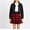 Red, variant on Tartan Plaid Mini Skirt for Women Corset Lace Up High Waist Fall Skater Mini Skirt, Flared A-Line Casual Flowy Summer Short Skirt