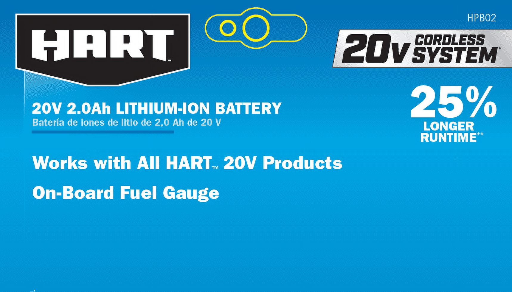 HART 20-Volt Lithium-Ion 2.0Ah Battery (Charger Not Included)