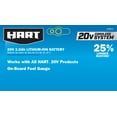 thumbnail image 3 of HART 20-Volt Lithium-Ion 2.0Ah Battery (Charger Not Included), 3 of 8