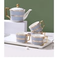 thumbnail image 3 of 6-piece ceramic coffee mug set, Tea Cup Set,a teapot, 4 teacups, tray,Suitable for coffee, tea, milk, cocoa, cereal, holiday gifts, 3 of 5