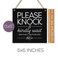 thumbnail image 3 of SPOORYYO Please Knock Wooden Door Sign - Handcrafted Home Decor Hanging Plaque for Entranceway, 3 of 5