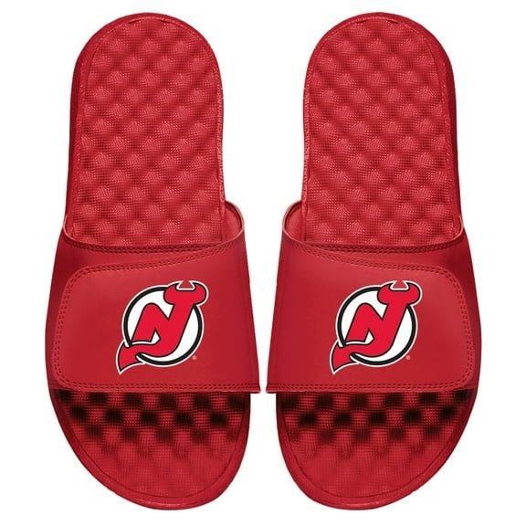 Men's ISlide Red New Jersey Devils Primary Logo Slide Sandals