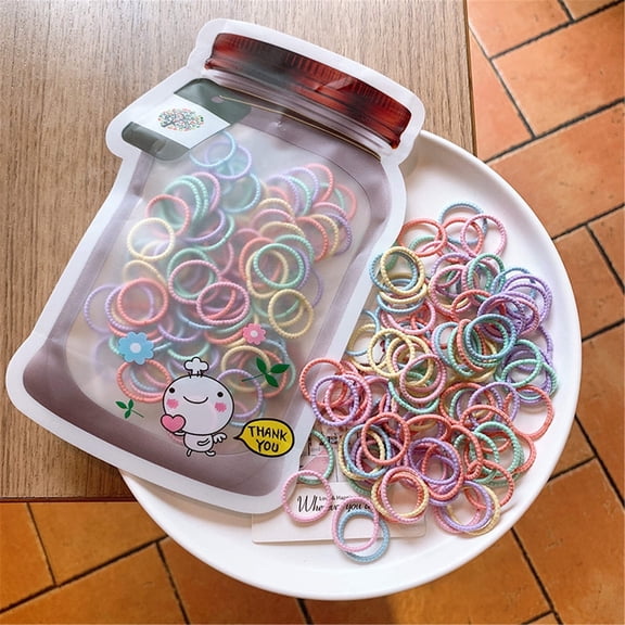 Seamless Elastic Hair Ties Gentle Ponytail Holders Stretchable No Crease Soft Hair Ropes Fashionable Hair Accessories For Baby Toddler Kids Girls Mixed Assortment