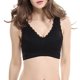 thumbnail image 4 of Conjunto de lencería Sujetador con corsé cómodo para mujer, informal, con cuello en V, color sólido sin anillo de acero, atuendo diario Ygjytge Negro T S para Mujer, 4 of 8