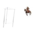 thumbnail image 1 of Mesita de noche,Mesa auxiliar de acrílico transparente,mesa auxiliar transparente de 2 niveles,Mesa pequeña de acrílico,mesita de noche pequeña,compacta,Letrero de escritorio Home, 1 of 8